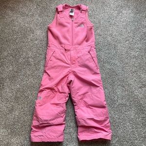 The North Face Toddler Girl’s Bubblegum Pink Barbie Snow Bibs Winter Size 4T